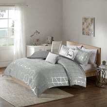 Load image into Gallery viewer, Metallic Printed Duvet Cover Set -Twin/Twin Xl Id12-1393