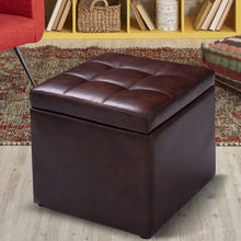 Load image into Gallery viewer, Ottoman Pouffe Storage Box Lounge Seat Footstools