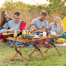 Load image into Gallery viewer, Folding Lightweight Aluminum Camping Table with Wood Grain-L