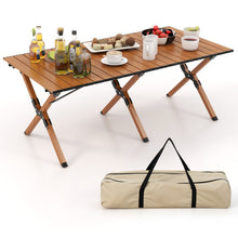 Load image into Gallery viewer, Folding Lightweight Aluminum Camping Table with Wood Grain-L