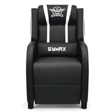 Load image into Gallery viewer, Massage Racing Gaming Single Recliner Chair-White