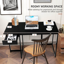 Load image into Gallery viewer, 48" Computer Desk with Metal Frame and Adjustable Pads-Black