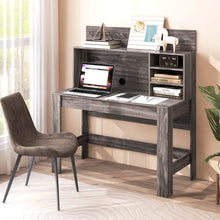 Load image into Gallery viewer, 48 Inch Writing Computer Desk with Anti-Tipping Kits and Cable Management Hole-Rustic Brown