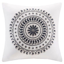 Load image into Gallery viewer, Ink Ivy Fleur Embroidered Square Pillow -18X18" II30-549 By Olliix