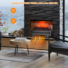 Load image into Gallery viewer, 1400W Electric Fireplace Log Heater with Adjustable Flame Brightness-Black
