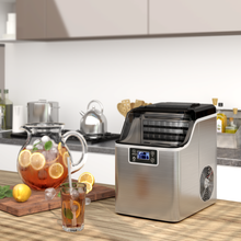 Load image into Gallery viewer, Electric Countertop Ice Maker with Ice Scoop and Basket