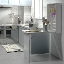 Load image into Gallery viewer, Wall Mounted Fold-Out Convertible Floating Desk Writing Table-White