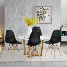 Load image into Gallery viewer, Set of 4 Modern DSW Dining Side Chair Wood Legs-Black