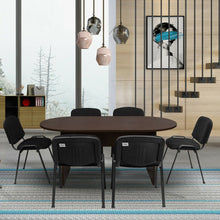 Load image into Gallery viewer, 69" x 35" Oval Conference Table with Rectangle Panel Base