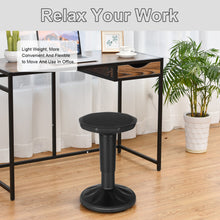 Load image into Gallery viewer, Adjustable Active Learning Stool Sitting Home Office Wobble Chair with Cushion Seat -Black