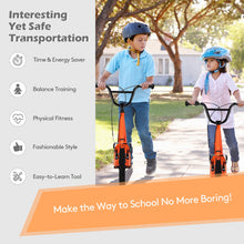 Load image into Gallery viewer, Height Adjustable Kid Kick Scooter with 12 Inch Air Filled Wheel-Orange