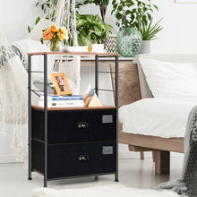 Load image into Gallery viewer, 2-Drawer Storage Shelf for Bedroom Closet Entryway-Black