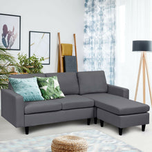 Load image into Gallery viewer, L-shaped Convertible Sectional Sofa with Soft Back Cushion-Dark Gray
