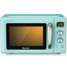 Load image into Gallery viewer, 0.9 Cu.ft Retro Countertop Compact Microwave Oven-Green