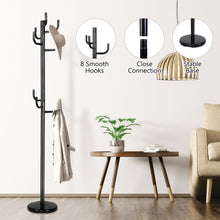 Load image into Gallery viewer, 69 Inch Metal Coat Rack Hat Stand Hangers