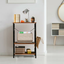 Load image into Gallery viewer, 3-Tier Kitchen Baker's Rack Microwave Oven Stand Storage Shelf with10 Hook-Coffee