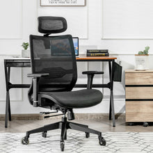 Load image into Gallery viewer, Adjustable Mesh Computer Chair with Sliding Seat and Lumbar Support-Black