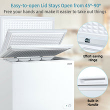 Load image into Gallery viewer, Chest Freezer 7.0 Cu.ft Upright Single Door Refrigerator with 4 Baskets-White