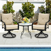 Load image into Gallery viewer, Set of 2 Patio Swivel Dining Chairs with Cushions