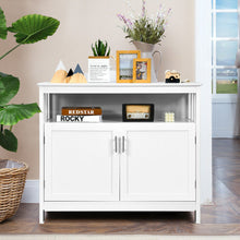 Load image into Gallery viewer, Kitchen Buffet Server Sideboard Storage Cabinet with 2 Doors and Shelf-White