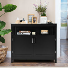 Load image into Gallery viewer, Kitchen Buffet Server Sideboard Storage Cabinet with 2 Doors and Shelf-Black