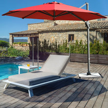 Load image into Gallery viewer, 11ft Patio Offset Umbrella with 360° Rotation and Tilt System-Wine