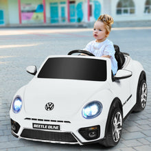 Load image into Gallery viewer, 12V Licensed Volkswagen Beetle Kids Ride On Car with Remote Control-White