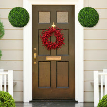 Load image into Gallery viewer, 2 Pieces 15.7 Inch Artificial Boxwood Topiary UV Protected Indoor Outdoor Balls