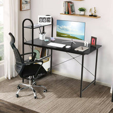 Load image into Gallery viewer, 48-Inch Reversible Computer Desk with Storage Shelf-Black