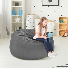 Load image into Gallery viewer, 3 Feet Bean Bag Chair with Microfiber Cover and Independent Sponge Filling-Gray