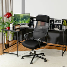 Load image into Gallery viewer, Adjustable Mesh Office Chair with Heating Support Headrest-Black