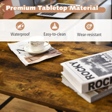 Load image into Gallery viewer, 5.5 Inch L-shaped Computer Desk with Bookshelf-Rustic Brown