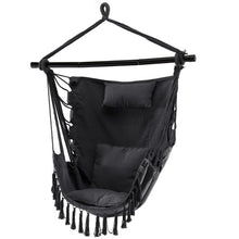 Load image into Gallery viewer, Hanging Rope Swing Chair with Soft Pillow and Cushions-Gray