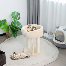 Load image into Gallery viewer, Cat Climbing Tree with Plush Perchs and Scratching Post-Beige