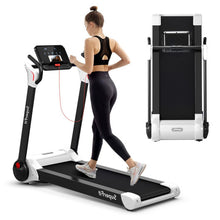 Load image into Gallery viewer, 2.25 HP Electric Motorized Folding Running Treadmill Machine with LED Display-White
