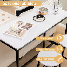 Load image into Gallery viewer, 3 Piece Pub Table and Stools Kitchen Dining Set-Black & White