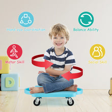 Load image into Gallery viewer, 4 Pieces Kids Sitting Scooter Set with Handles and Non-marring Universal Casters-Multicolor