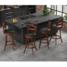 Load image into Gallery viewer, 2 Pieces 24/29 inch Swivel Bar Stools with Curved Backrest and Seat Cushions-29 inches