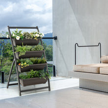 Load image into Gallery viewer, 4-Tier Vertical Raised Garden Bed with 4 Containers and Drainage Holes-S