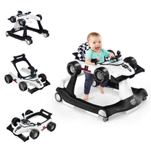 Load image into Gallery viewer, 4-in-1 Foldable Activity Push Walker with Adjustable Height-White