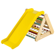 Load image into Gallery viewer, 4 in 1 Triangle Climber Toy with Sliding Board and Climbing Net-Multicolor