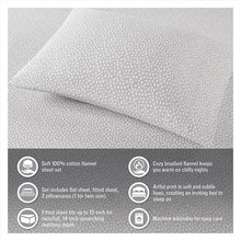 Load image into Gallery viewer, True North By Sleep Philosophy Cozy Flannel 100% Cotton Flannel Printed Sheet Set TN20-0377 By Olliix