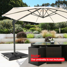 Load image into Gallery viewer, 4-Piece 20L Cantilever Offset Patio Umbrella Base