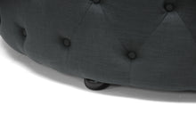 Load image into Gallery viewer, Baxton Studio Cardiff Dark Gray Linen Modern Tufted Ottoman