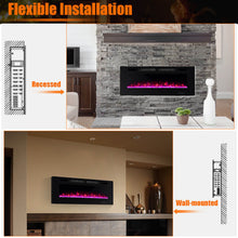 Load image into Gallery viewer, 42/50/60/72 Inch Ultra-Thin Electric Fireplace with Decorative Crystals-50 inches