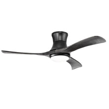 Load image into Gallery viewer, 52 Inch Flush Mount Ceiling Fan with LED Light-Black