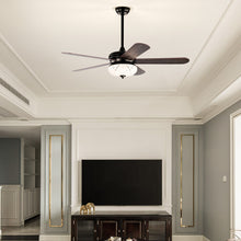 Load image into Gallery viewer, 52 Inches Ceiling Fan with Remote Control-Walnut