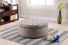 Load image into Gallery viewer, Baxton Studio Iglehart Beige Linen Modern Tufted Ottoman