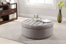 Load image into Gallery viewer, Baxton Studio Iglehart Beige Linen Modern Tufted Ottoman