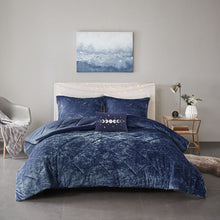 Load image into Gallery viewer, Olliix Felicia 100% Polyester Crushed Comforter Set By Intelligent Design ID10-1974